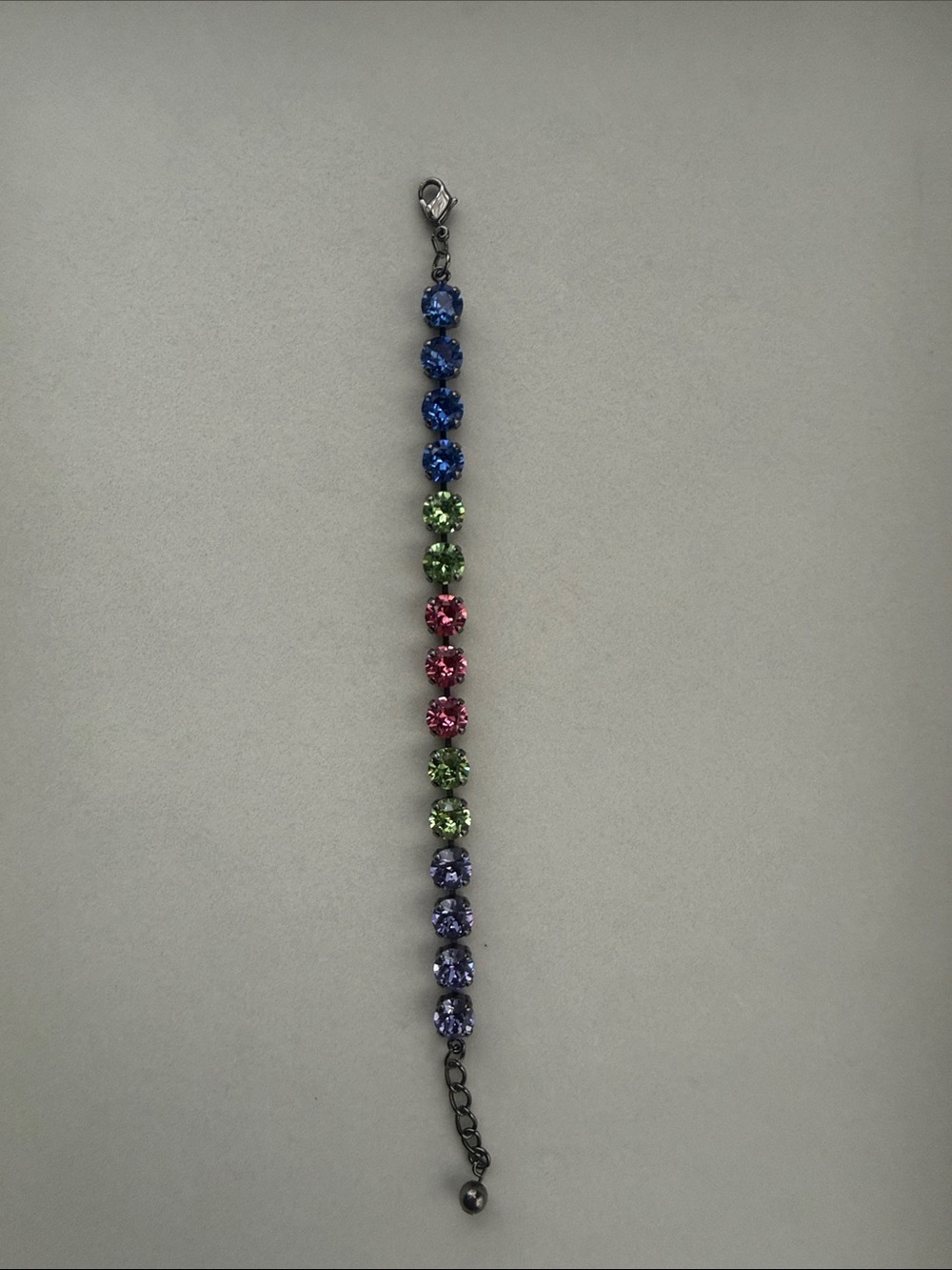 Sabika Blue Green Pink Purple Crystal Bracelet